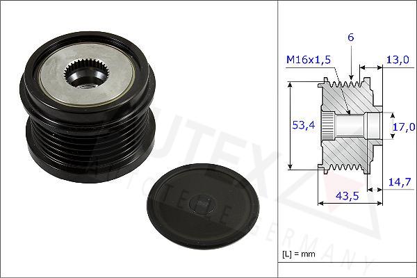Autex 654810 - Pulley, alternator, freewheel clutch car-mod.net