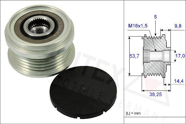 Autex 654870 - Pulley, alternator, freewheel clutch car-mod.net