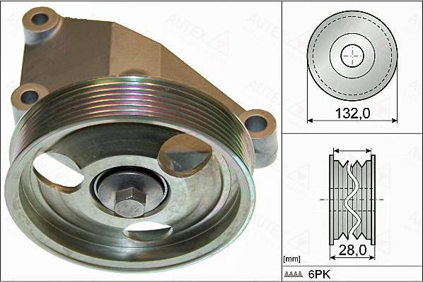 Autex 655060 - Pulley, v-ribbed belt car-mod.net
