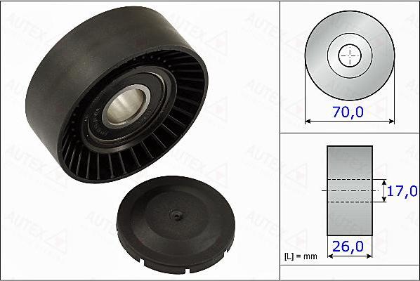 Autex 655007 - Pulley, v-ribbed belt car-mod.net