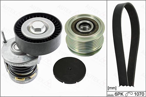 Autex 702902 - V-Ribbed Belt Set car-mod.net
