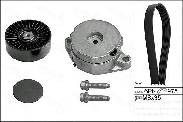 Autex 702895 - V-Ribbed Belt Set car-mod.net
