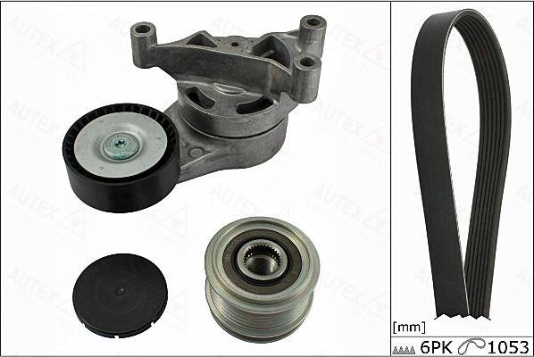 Autex 702854 - V-Ribbed Belt Set car-mod.net
