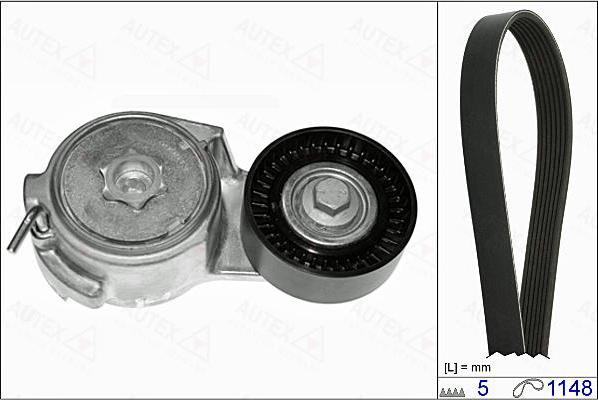 Autex 702813 - V-Ribbed Belt Set car-mod.net