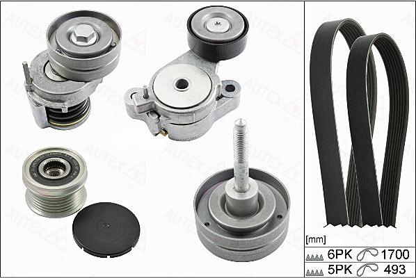 Autex 702885 - V-Ribbed Belt Set car-mod.net