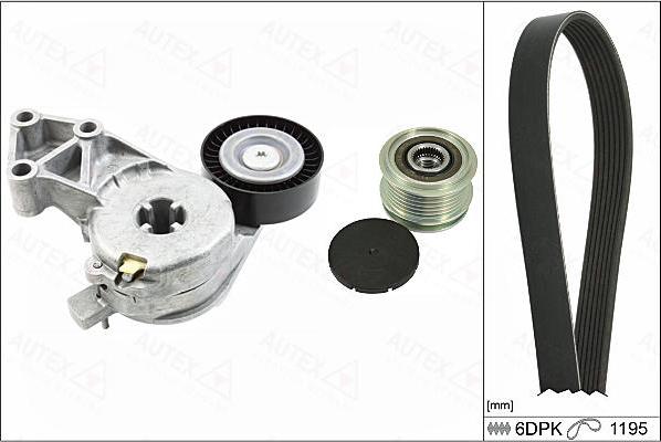 Autex 702835 - V-Ribbed Belt Set car-mod.net