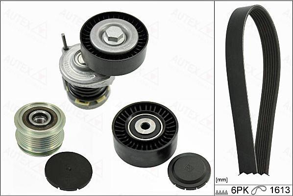 Autex 702798 - V-Ribbed Belt Set car-mod.net
