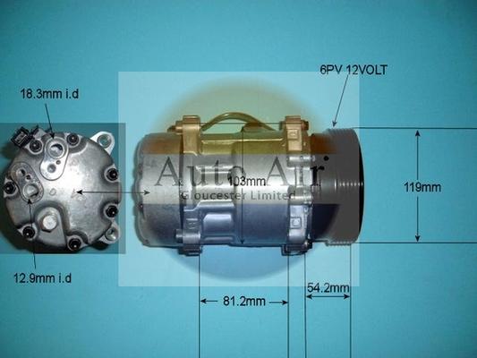 Auto Air Gloucester 14-9699P - Compressor, air conditioning car-mod.net