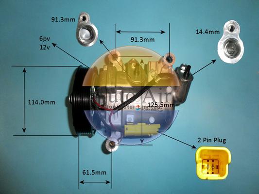 Auto Air Gloucester 14-9675P - Compressor, air conditioning car-mod.net