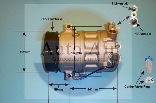 Auto Air Gloucester 14-9742p - Compressor, air conditioning car-mod.net