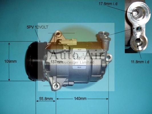 Auto Air Gloucester 14-9707 - Compressor, air conditioning car-mod.net