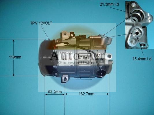 Auto Air Gloucester 14-9734 - Compressor, air conditioning car-mod.net