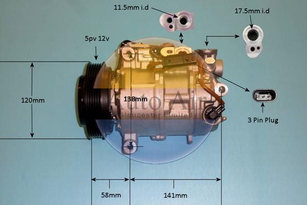 Auto Air Gloucester 14-5973P - Compressor, air conditioning car-mod.net
