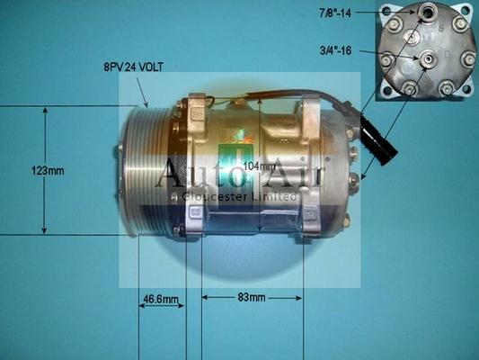 Auto Air Gloucester 14-0043 - Compressor, air conditioning car-mod.net