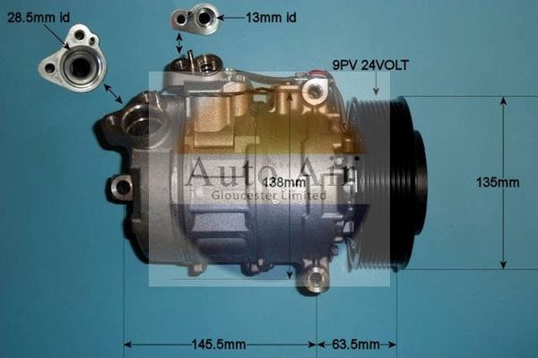Auto Air Gloucester 14-0188 - Compressor, air conditioning car-mod.net