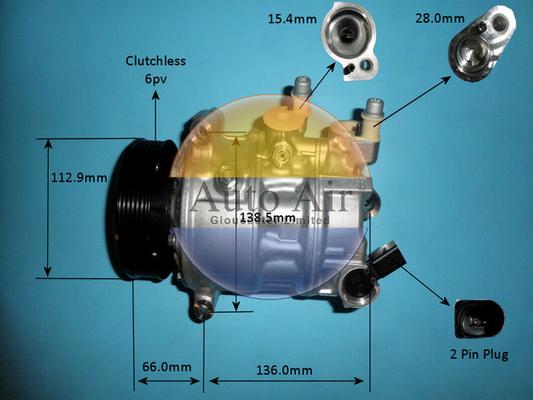 Auto Air Gloucester 14-0827 - Compressor, air conditioning car-mod.net