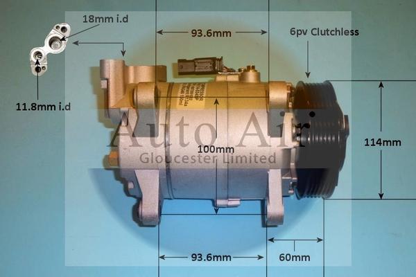 Auto Air Gloucester 140345P - Compressor, air conditioning car-mod.net
