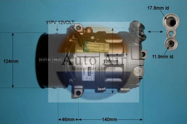 Auto Air Gloucester 14-0339R - Compressor, air conditioning car-mod.net