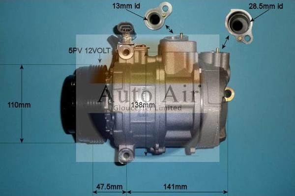 Auto Air Gloucester 14-0328P - Compressor, air conditioning car-mod.net