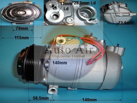 Auto Air Gloucester 14-0266P - Compressor, air conditioning car-mod.net