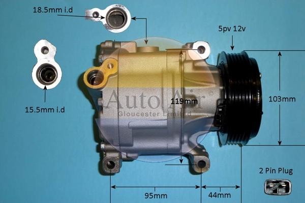 Auto Air Gloucester 14-0214P - Compressor, air conditioning car-mod.net