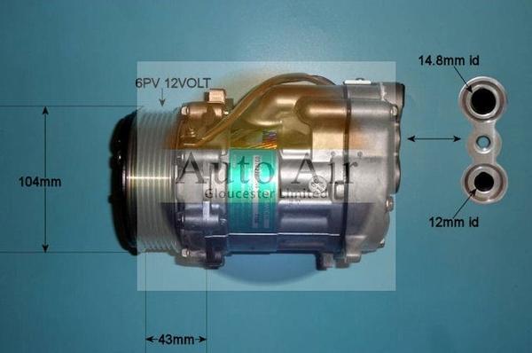 Auto Air Gloucester 14-0286 - Compressor, air conditioning car-mod.net