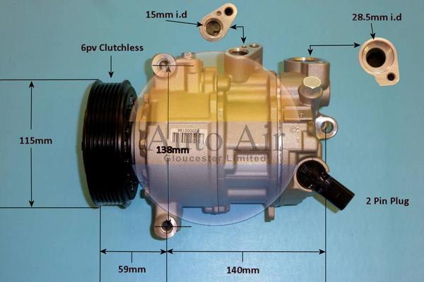 Auto Air Gloucester 14-0762P - Compressor, air conditioning car-mod.net