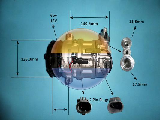 Auto Air Gloucester 14-1664P - Compressor, air conditioning car-mod.net