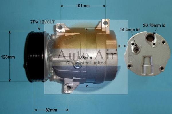 Auto Air Gloucester 14-1118P - Compressor, air conditioning car-mod.net