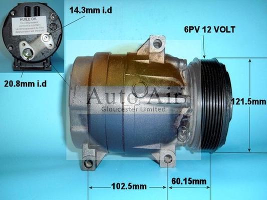 Auto Air Gloucester 14-1113R - Compressor, air conditioning car-mod.net