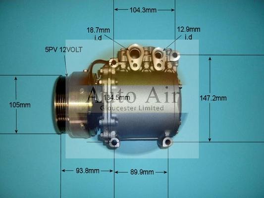 Auto Air Gloucester 14-1189P - Compressor, air conditioning car-mod.net