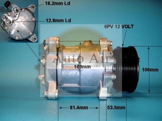 Auto Air Gloucester 14-1236 - Compressor, air conditioning car-mod.net