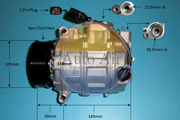 Auto Air Gloucester 14-7954 - Compressor, air conditioning car-mod.net