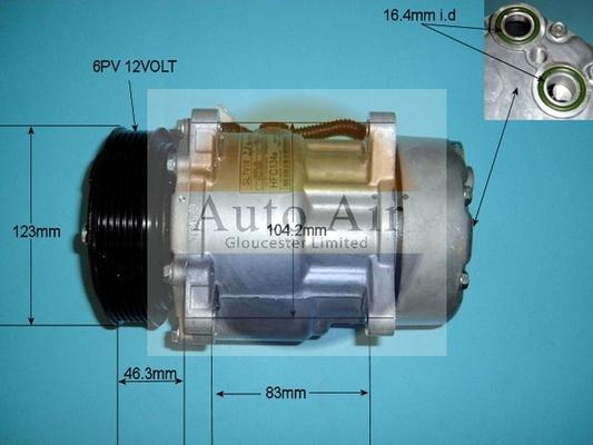 Auto Air Gloucester 14-7486P - Compressor, air conditioning car-mod.net