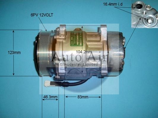 Auto Air Gloucester 14-7486 - Compressor, air conditioning car-mod.net
