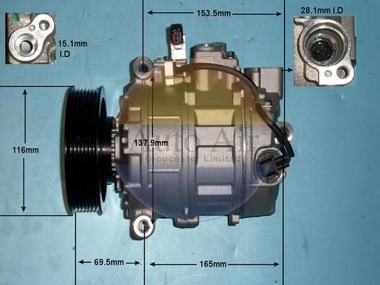Auto Air Gloucester 14-7005P - Compressor, air conditioning car-mod.net