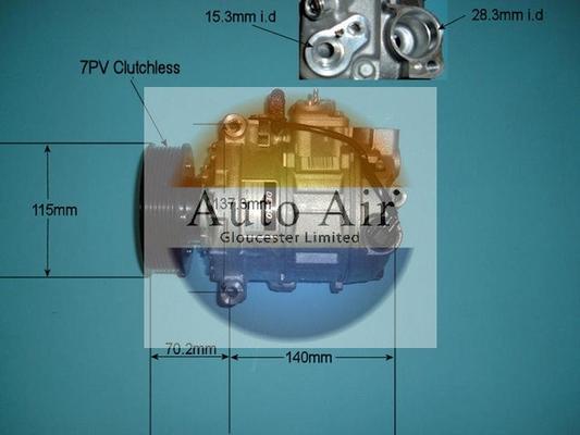 Auto Air Gloucester 14-7005 - Compressor, air conditioning car-mod.net
