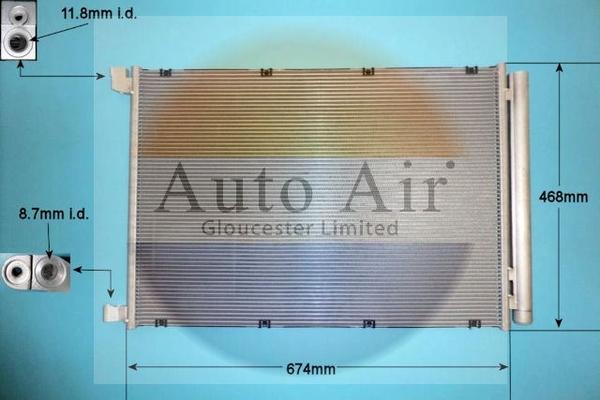 Auto Air Gloucester 16-9990 - Condenser, air conditioning car-mod.net