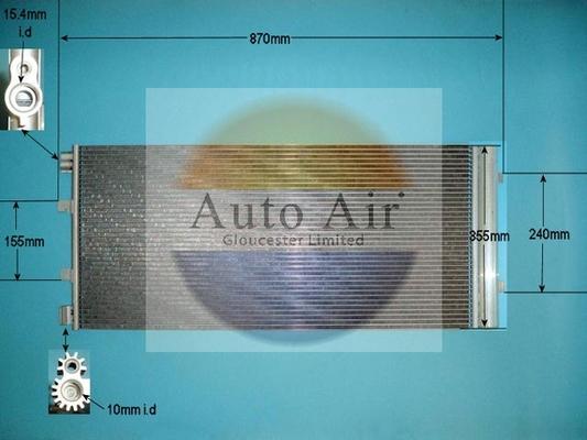 Auto Air Gloucester 16-9945 - Condenser, air conditioning car-mod.net