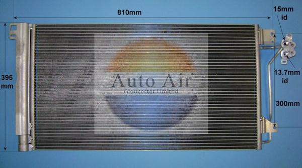Auto Air Gloucester 16-9964A - Condenser, air conditioning car-mod.net