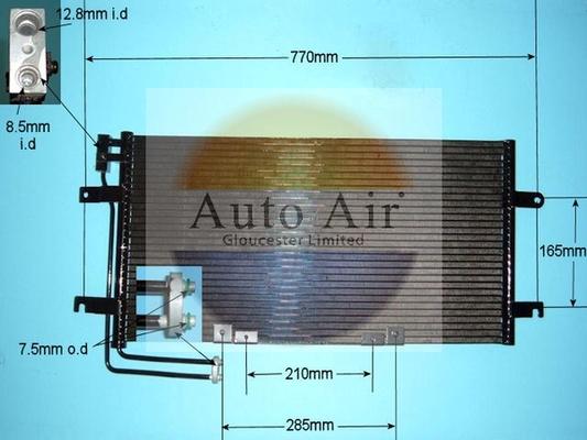 Auto Air Gloucester 16-9914 - Condenser, air conditioning car-mod.net
