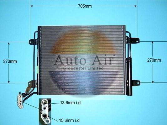 Auto Air Gloucester 16-9938 - Condenser, air conditioning car-mod.net