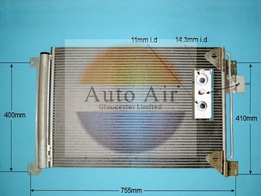 Auto Air Gloucester 16-9922 - Condenser, air conditioning car-mod.net