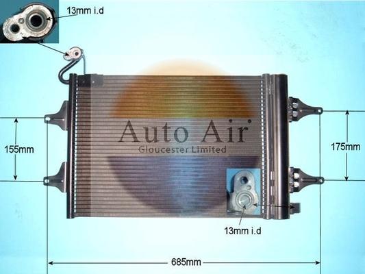 Auto Air Gloucester 16-9569 - Condenser, air conditioning car-mod.net