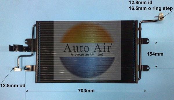 Auto Air Gloucester 16-9560 - Condenser, air conditioning car-mod.net