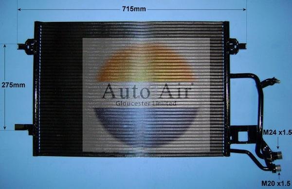 Auto Air Gloucester 16-9561 - Condenser, air conditioning car-mod.net