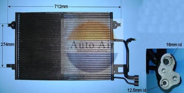 Auto Air Gloucester 16-9562 - Condenser, air conditioning car-mod.net