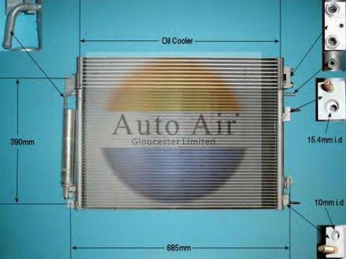Auto Air Gloucester 16-9645 - Condenser, air conditioning car-mod.net