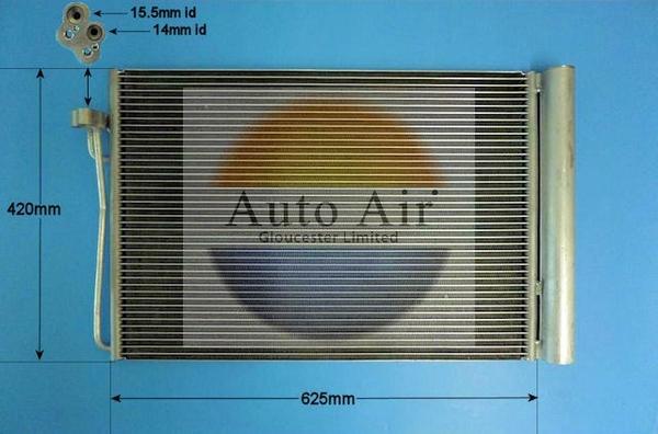 Auto Air Gloucester 16-9637 - Condenser, air conditioning car-mod.net