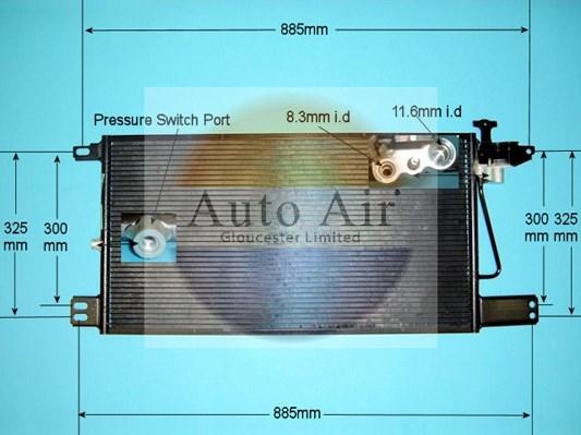 Auto Air Gloucester 16-9009 - Condenser, air conditioning car-mod.net
